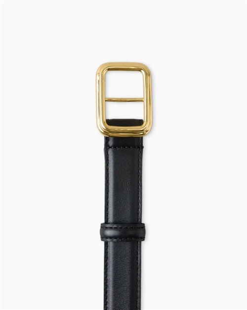 LIE STUDIO THE GEORGIA WIDE BELT SOLID BLACK/GOLD